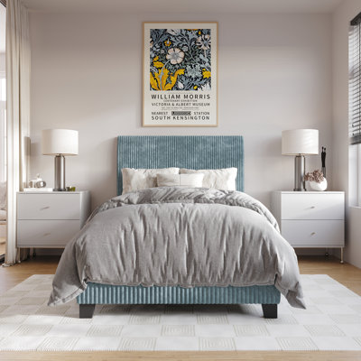 Pravesh Corduroy Upholstered Bed