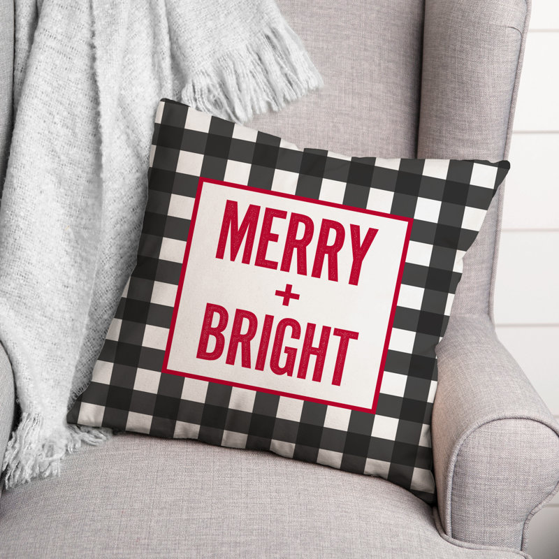  Plaid Square Throw Pillow