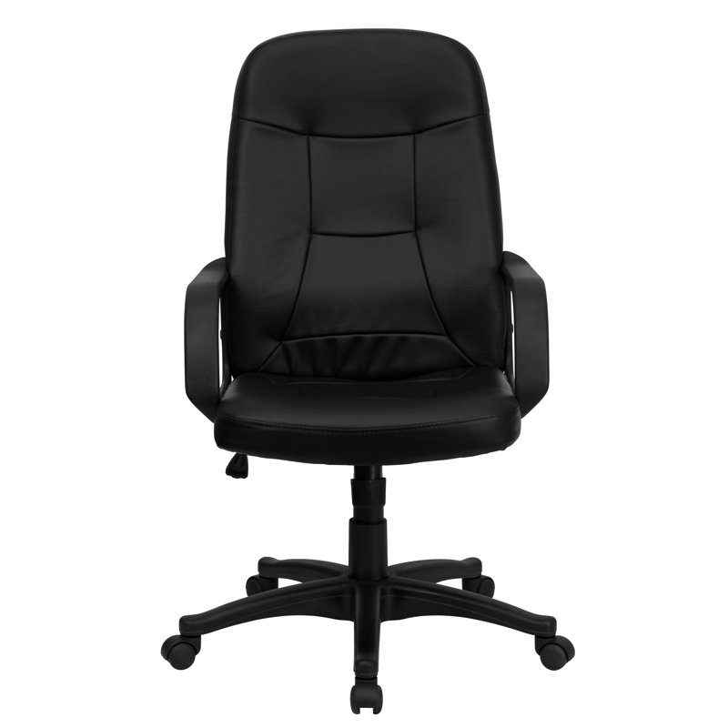 Holly High-Back Black Vinyl 360° Swivel Executive Office Chair