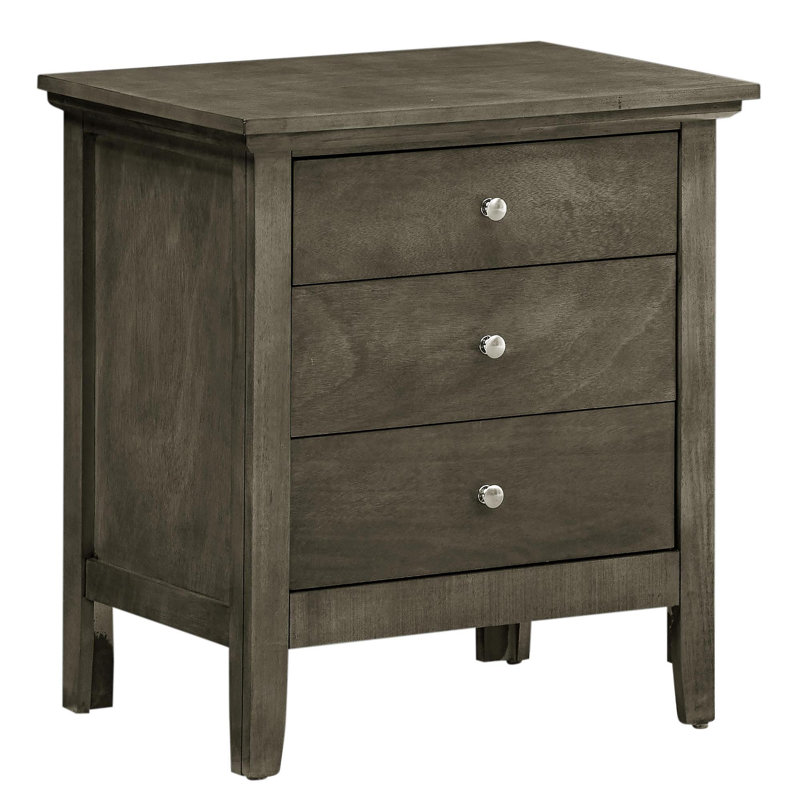 Table de chevet contemporaine grise pour une vie moderne, Gris