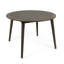Table d'extérieur en bois gris, 118 x 118 cm, couleur pratique pour terrasse