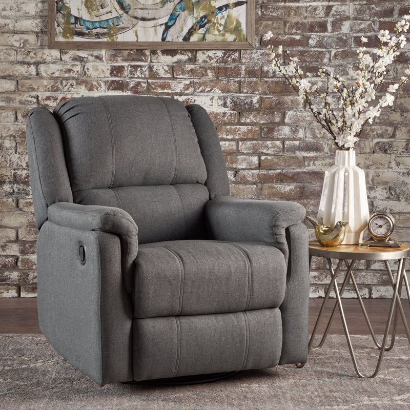 Fauteuil inclinable pivotant Themba, Charcoal Polyester