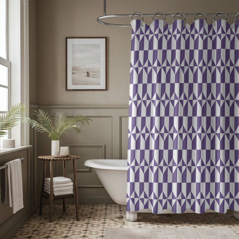 Rideau de douche 1 pièce, Lavande, H 74 po x l 71 po