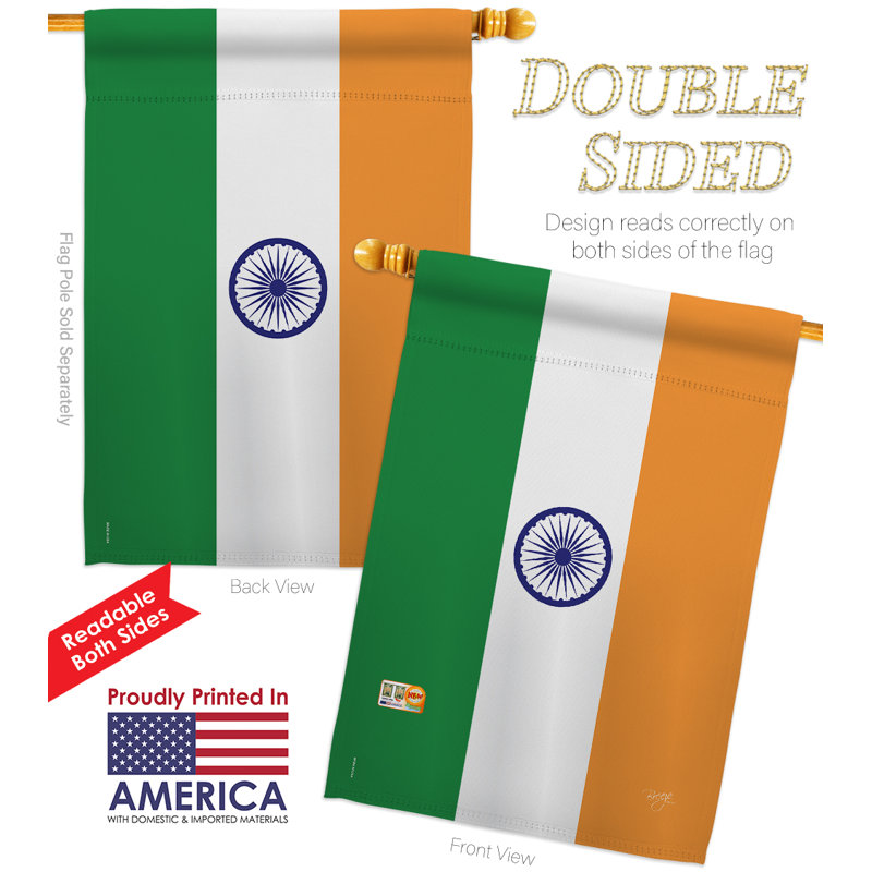 « inde flags of the world », impression en polyester de 2 côtés 40 x 28 po ensemble de drapeau