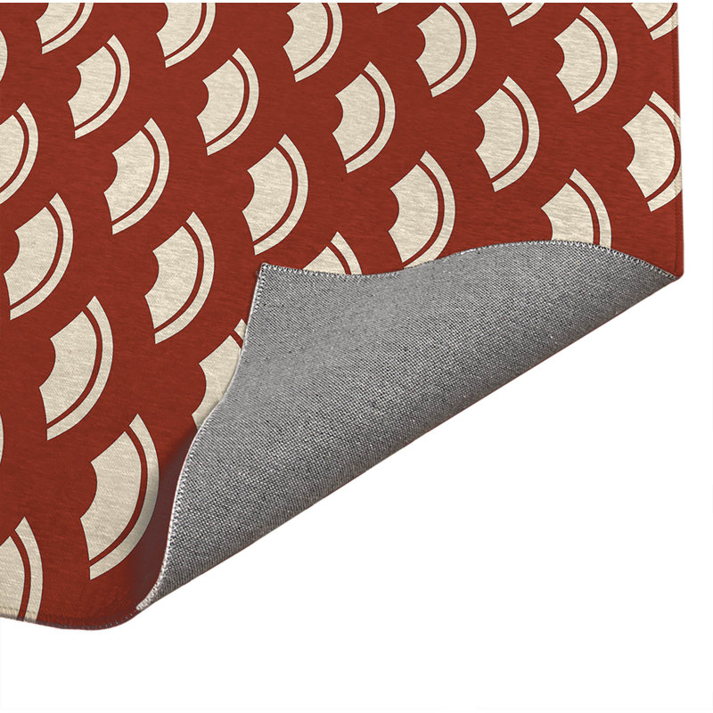 Tapis de cuisine japonais, Brique d'argile, Rectangle 5 pi x 7 pi