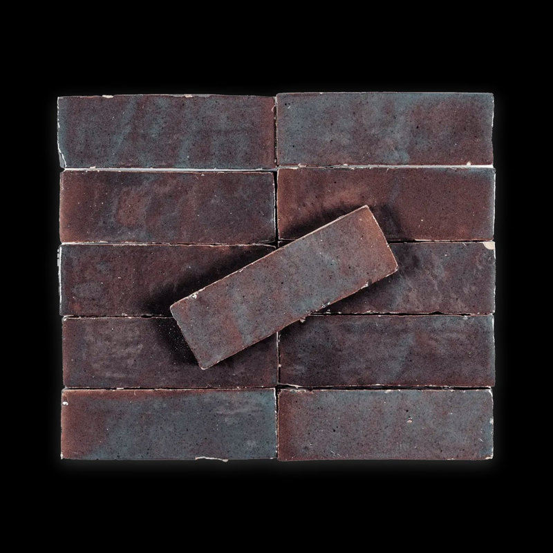 Carreau de céramique cerise zellige, 6 po x 2 po