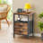 Night Stand With Charger Station, 2 Drawer Nightstand, Bed Side Table With Fabric Dresser End Table For Bedroom-1008761572-1020472362