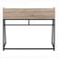 Bureaux, bureau d'ordinateur moderne de L 48 po avec huche de rangement, stratifié brun et amp; Métal noir | Taupe foncé | Panneau de particules