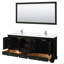Ensemble de meuble-lavabo double 80 "avec miroir Deborah-97811010-97811525-97811013
