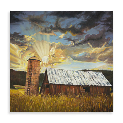 Rustic Hay Barn Tablecloth | Indoor/Outdoor Bedroom Decor