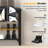Shoe Rack Bench Entryway Storage with Leather Cushion and 3 Height-Adjustable Removable Shelve-110834356