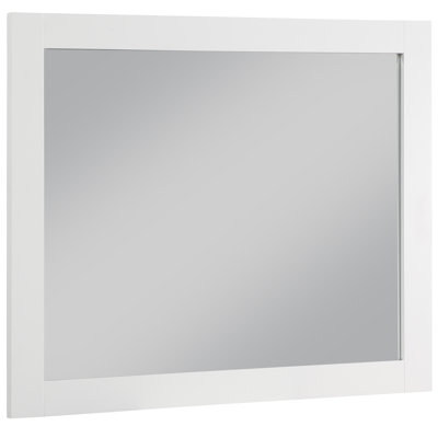 Kleier Wood Flat Wall Mirror