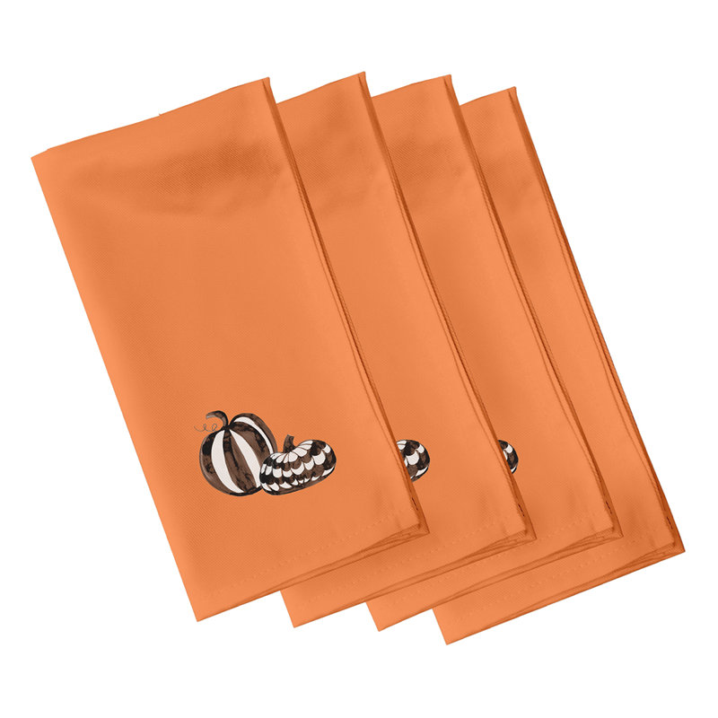 Sabion Polyester Modern & Contemporary Napkins, Orange