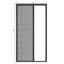 Porte moustiquaire rétractable 32 po x 81 po noire, conception pliante peu encombrante, fermeture magnétique de qualité supérieure, cadre en aluminium robuste-125298723
