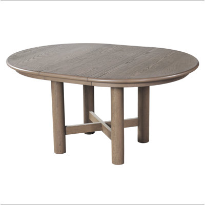 Wood Extendable Oval Dining Table, 47" to 63" with 16" Removable Leaf, Solid Wood Legs, Seats 4-6 People for Dining Room & Kitchen