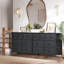 Commode à 8 tiroirs avec plateau en bois et tiroir en tissu Ojaswi-1828128246
