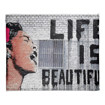 Banksy Sewn Throw Blanket