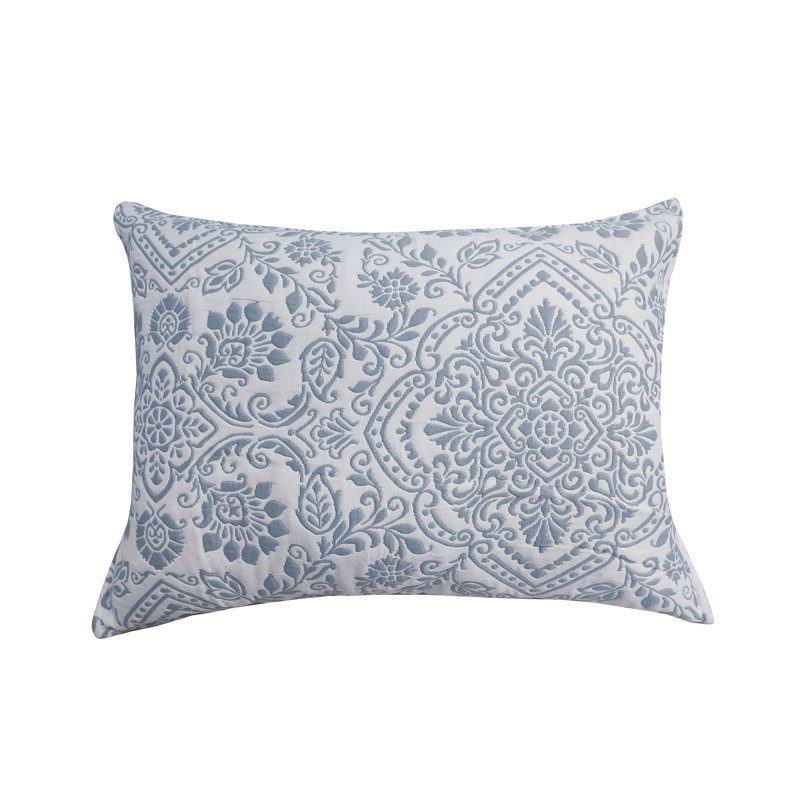 Deena Blue and White Reversible Twin Quilt Set