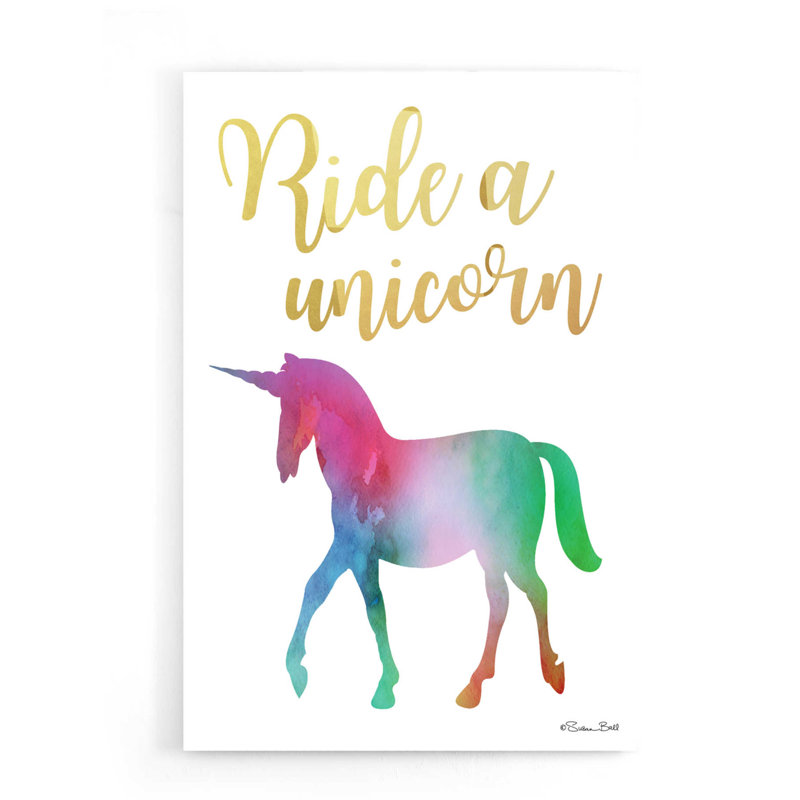 «Ride A Unicorn» par Susan Ball, H 24 po x l 16 po x P 0,2 po
