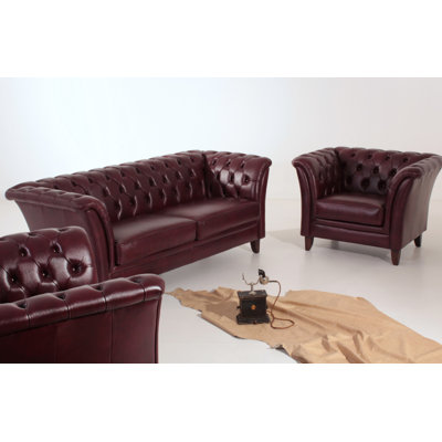 Norfolk Leather Living Room Set