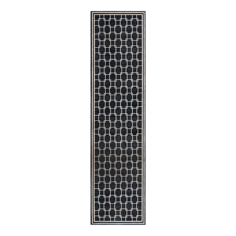 Jill Zarin Metropolitan Uptown Rug Navy Blue, Runner 2'7" x 10'