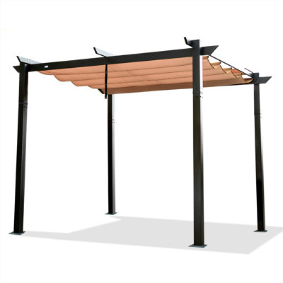 Pergola d'extérieur rétractable avec pavillon de jardin en aluminium résistant aux intempéries
