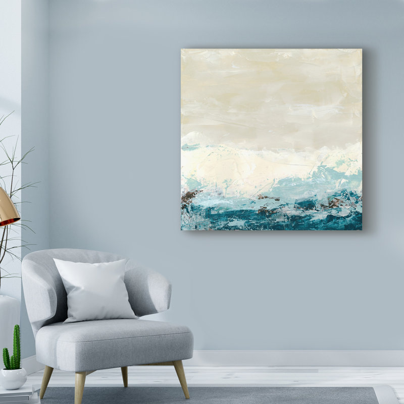 « côtier currents ii », reproduction de peinture à l’acrylique sur toile tendue, H 14 po x l 14 po x P 2 po