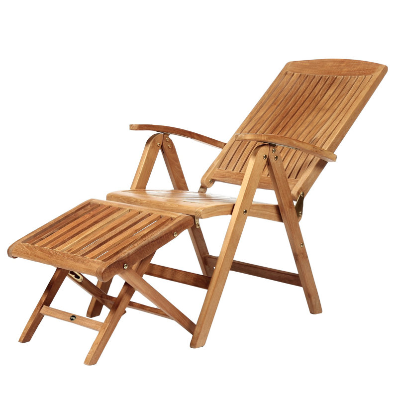 Colorado Teak Wood Recliner Chair with Armrests