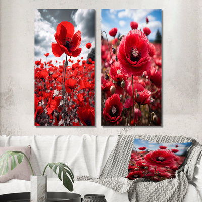 Symphonie écarlate «Flower Field» - 2 pièces
