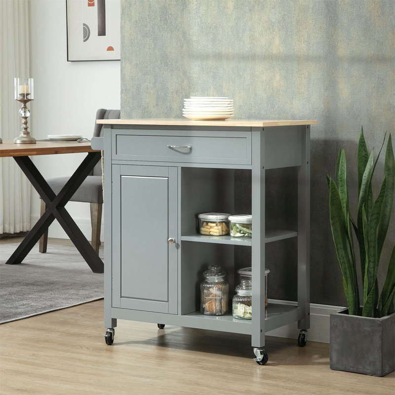 Îlot de cuisine mobile polyvalent avec des fonctionnalités avancées pour des solutions de cuisson et de rangement idéales