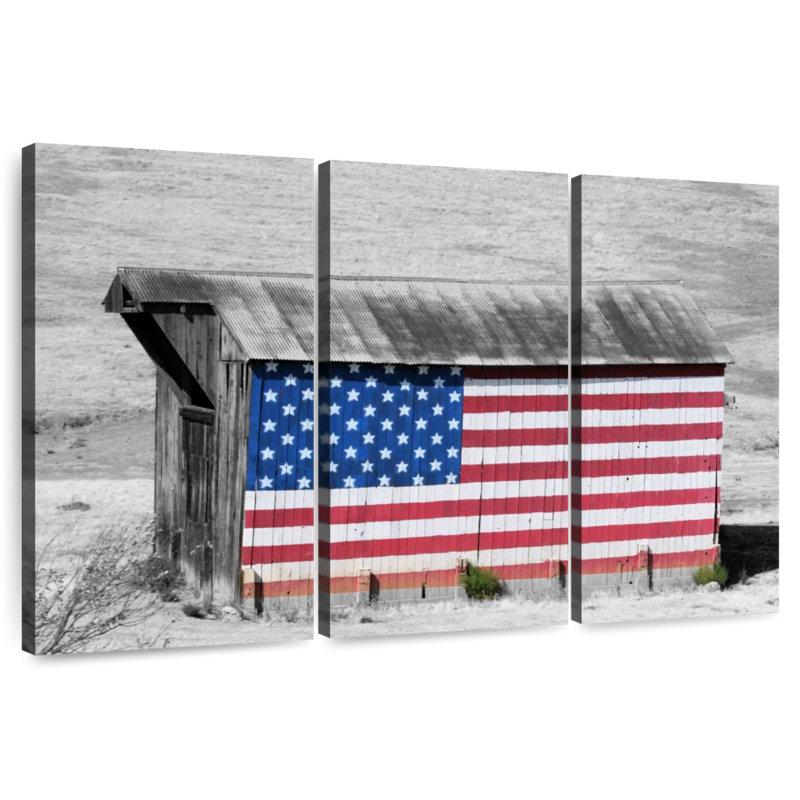 Borges American Flag Barn, 48" H x 74" W
