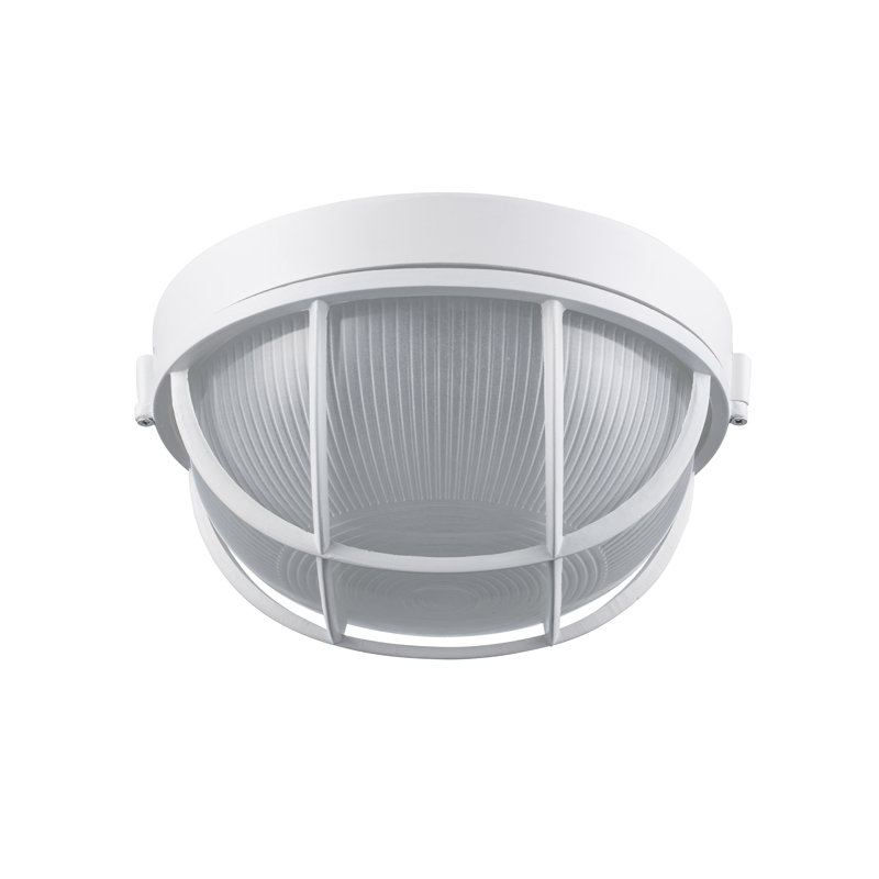 Mindi 1 - Bulb Outdoor Bulkhead Light, White, 10" H x 10" W