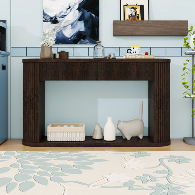 Wood Console Table with 2 Drawers