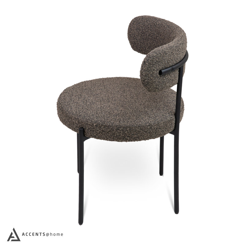 Chaise d'appoint Boucle Fusion, Gris foncé