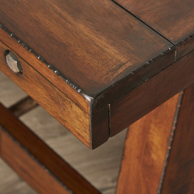 Rackwon Mahogany Solid Wood Dining Table, Brown