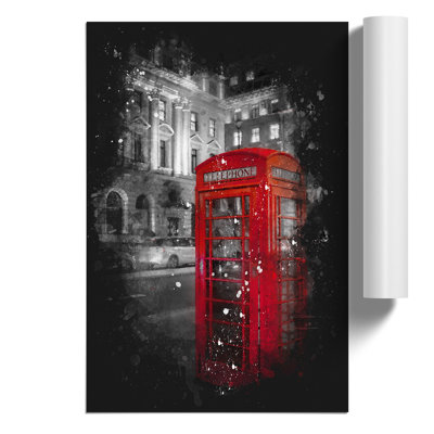 Red Telephone Box - Unframed Graphic Art