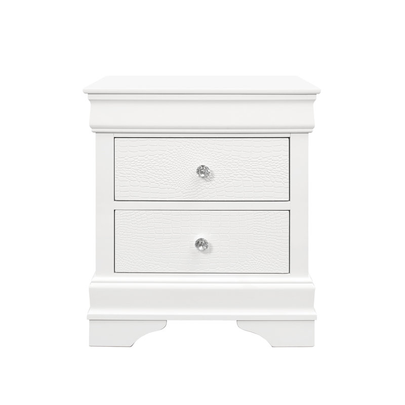Table de chevet en métal Shaker, Blanc