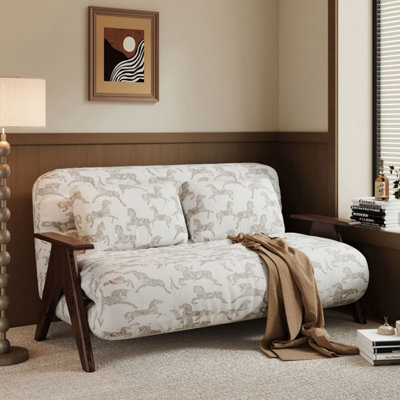 Canapé-coussin blanc en jacquard standard