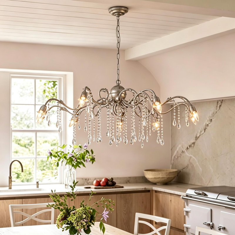 Luminaire suspendu en cristal 9 lumières