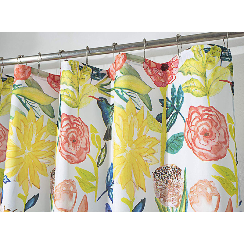 Rideau de douche simple antiodeur tropical Layla