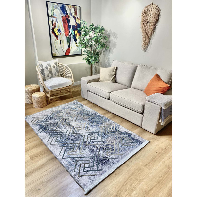 Tapis Lashia avec envers antidérapant, Rectangle 6 pi 7 po x 13 pi 1 po