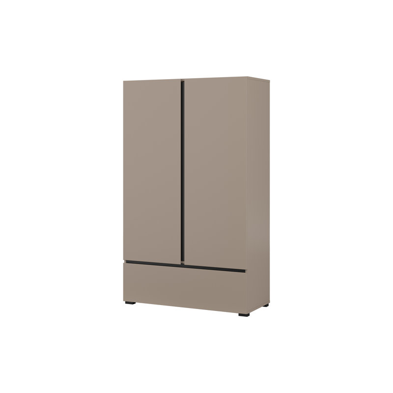 Rocko Laminate Wardrobe, 150" H x 89" W x 40" D, Natural