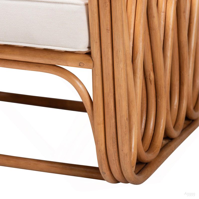Bohemian Light Honey Rattan Arm Chair