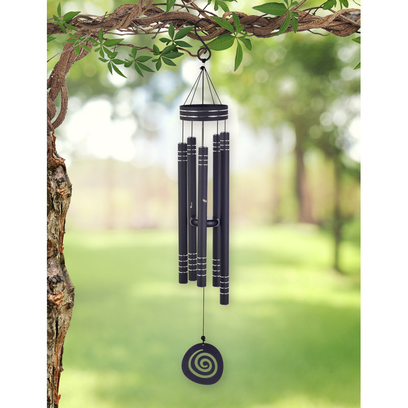 Carillon Hunnicutt, H 41 po x l 5,5 po x P 2,25 po, Noir