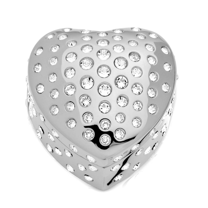 Sempre Decorative Box, Rhodium