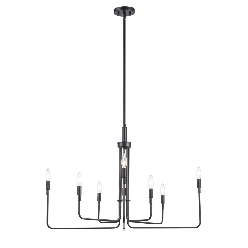 Malchand 8 - Light Dimmable Classic / Traditional Chandelier, Black