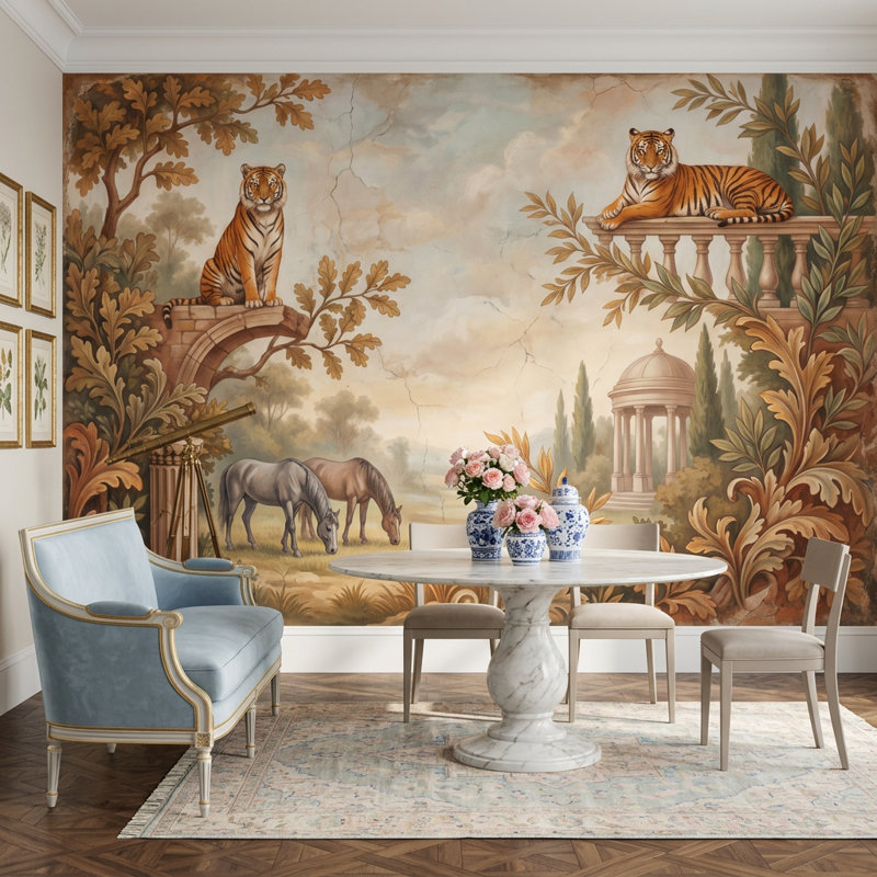 Papier peint mural classique Tigers, 100 po x 96 po, Non tissé