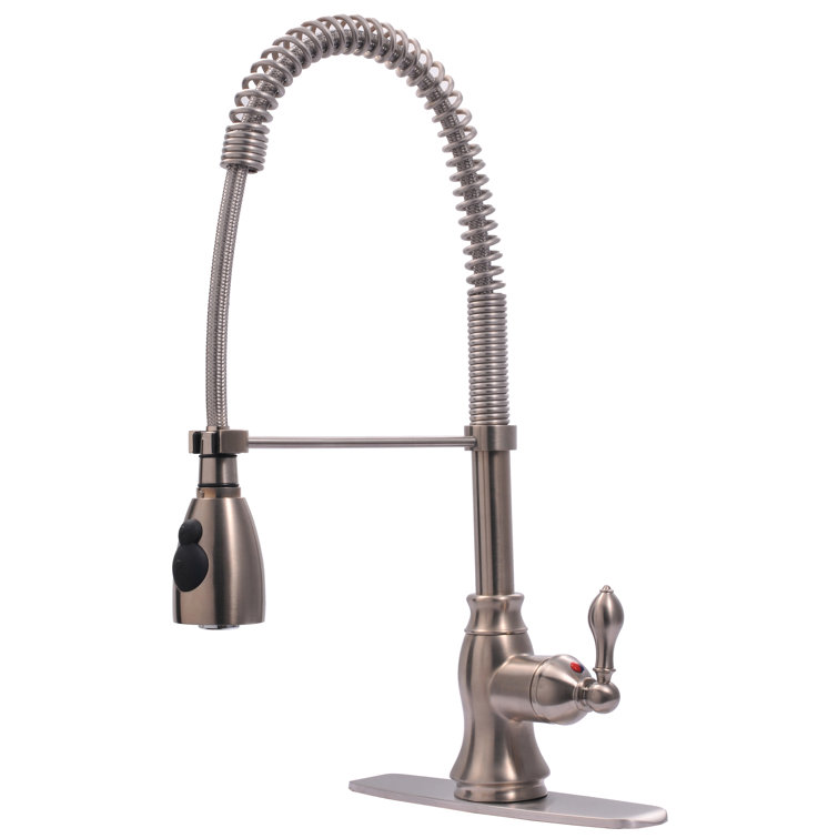 Kree Signature Single Handle Centerset Bar Faucet with Pull Down Spout