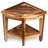 EarthyTeak EcoDecors SnazzyCorner, Corner Shower Stool, Teak Shower Bench, Teak Shower Stool for Inside Shower, Bathroom Bench, Teak Bench Shower, Shower Stool for Shaving Legs