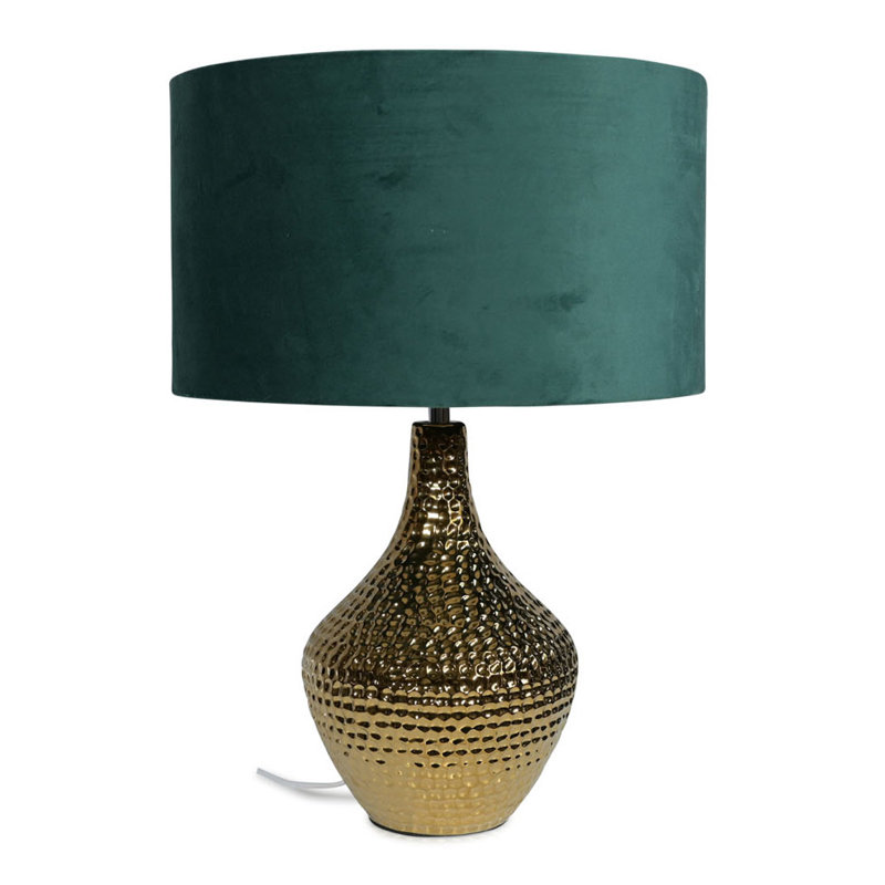 Deshi Ceramic Table Lamp, Yes, Forest Green